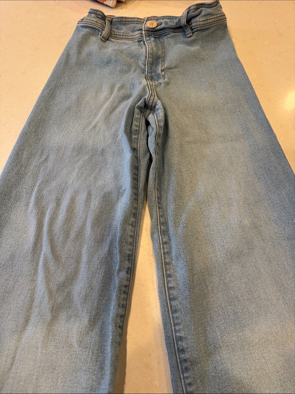 Zara Kids Light Blue Denim Jeans - wide Leg adjustable waist.
